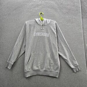 Gymshark Men Hoodie XL Gray Apollo Fleece Logo Text Pullover